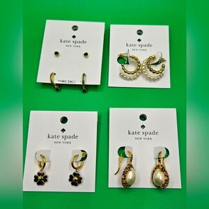 NEW Kate Spade ♠️ LOT of Earrings Cubic Zirconia Jewel Tones